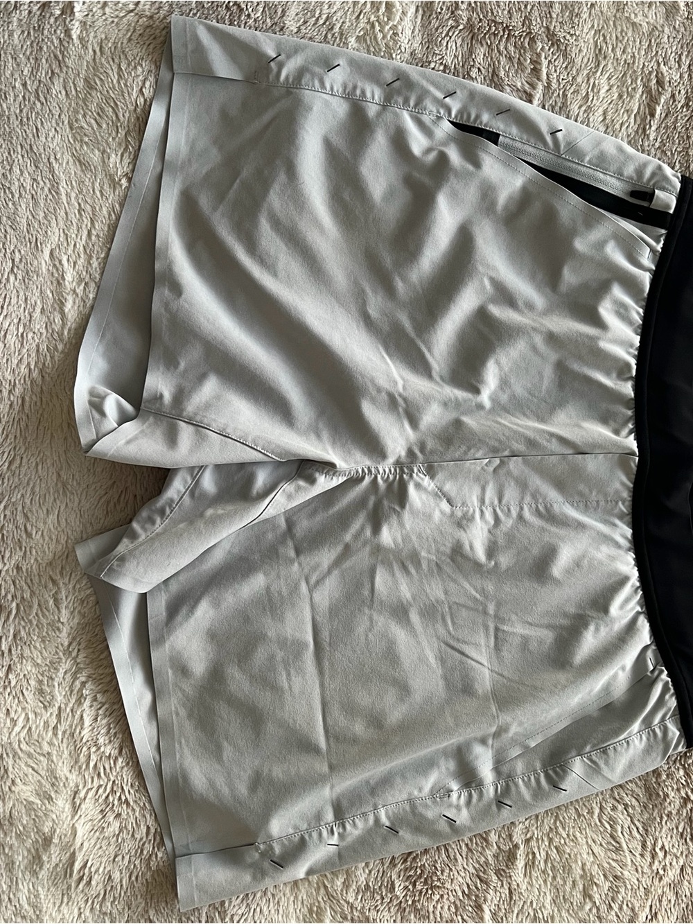 Ten Thousand Light Gray Athletic Shorts with Black Waistband